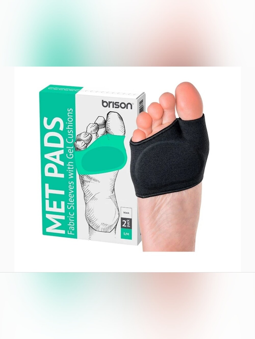 Brison Podiatrist-Designed Metatarsal Pads for Women & Men - Ball of Foot Cushio